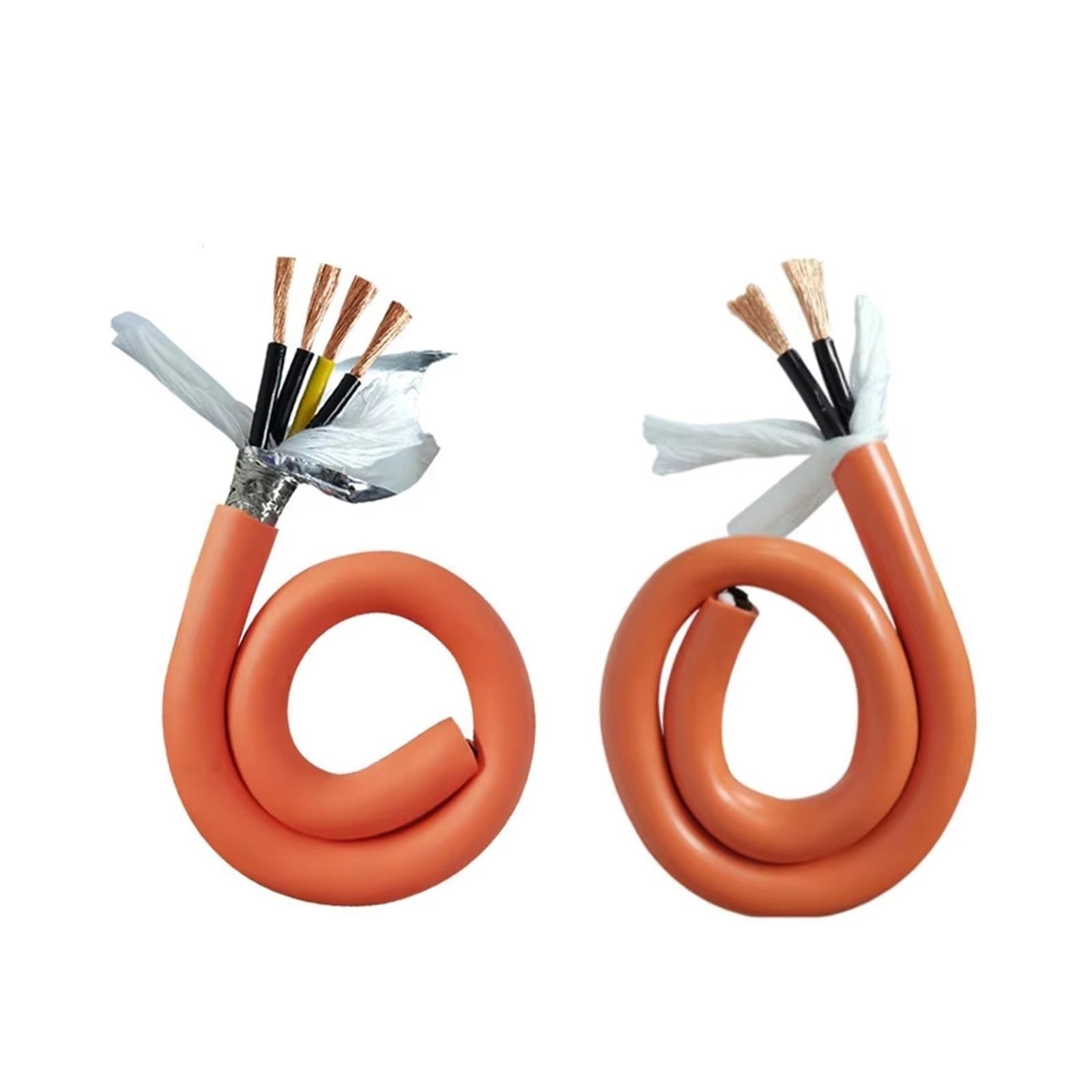 Kabel łańcuchowy o dużej elastyczności 5 m, 2/4 rdzenia, 9/11/13/15AWG | Ekranowany kabel zasilający enkodera serwosilnika(4 cores 9AWG)