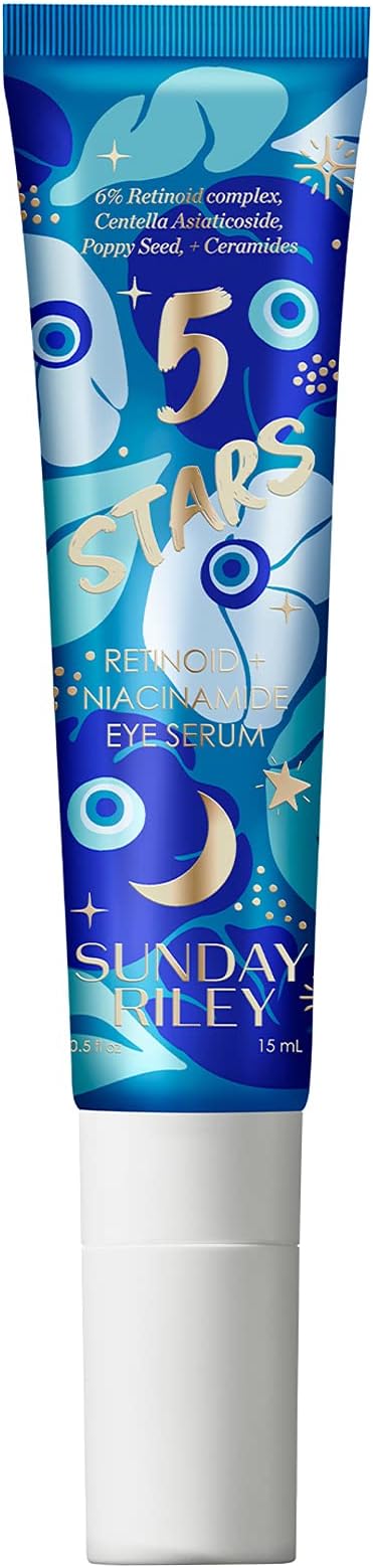 Sunday Riley 5 Stars Retinol + Niacinamide Anti Aging Eye Serum Dark Circles and Wrinkle Eye Cream
