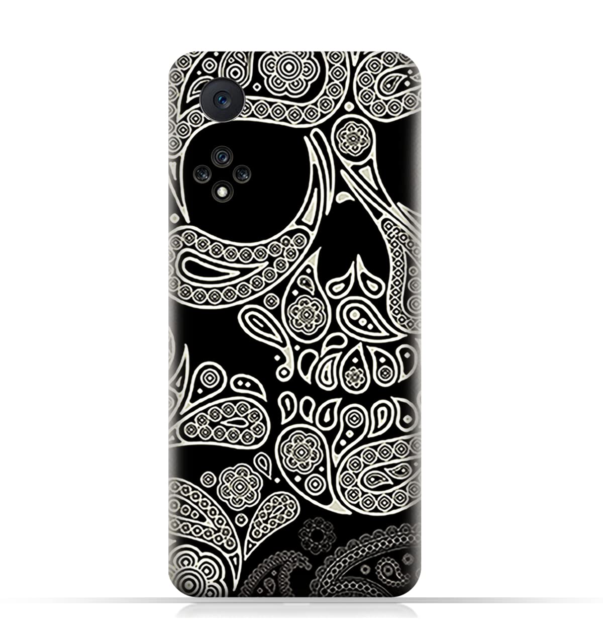 AMC Design TPU Mobile Case Cover for Huawei nova 9 with Skull and Paisley Pattern