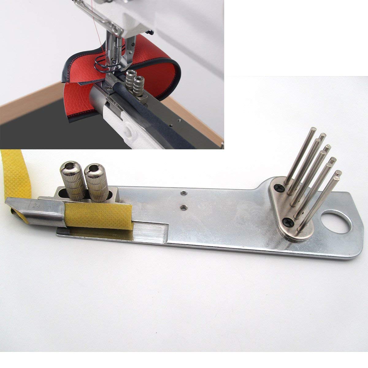 CKPSMS Brand - #BGL-335 1SET with Binder and Tape Guide Binding Bracket Complete fit for PFAFF 335 Sewing (Tape Size:26mm)