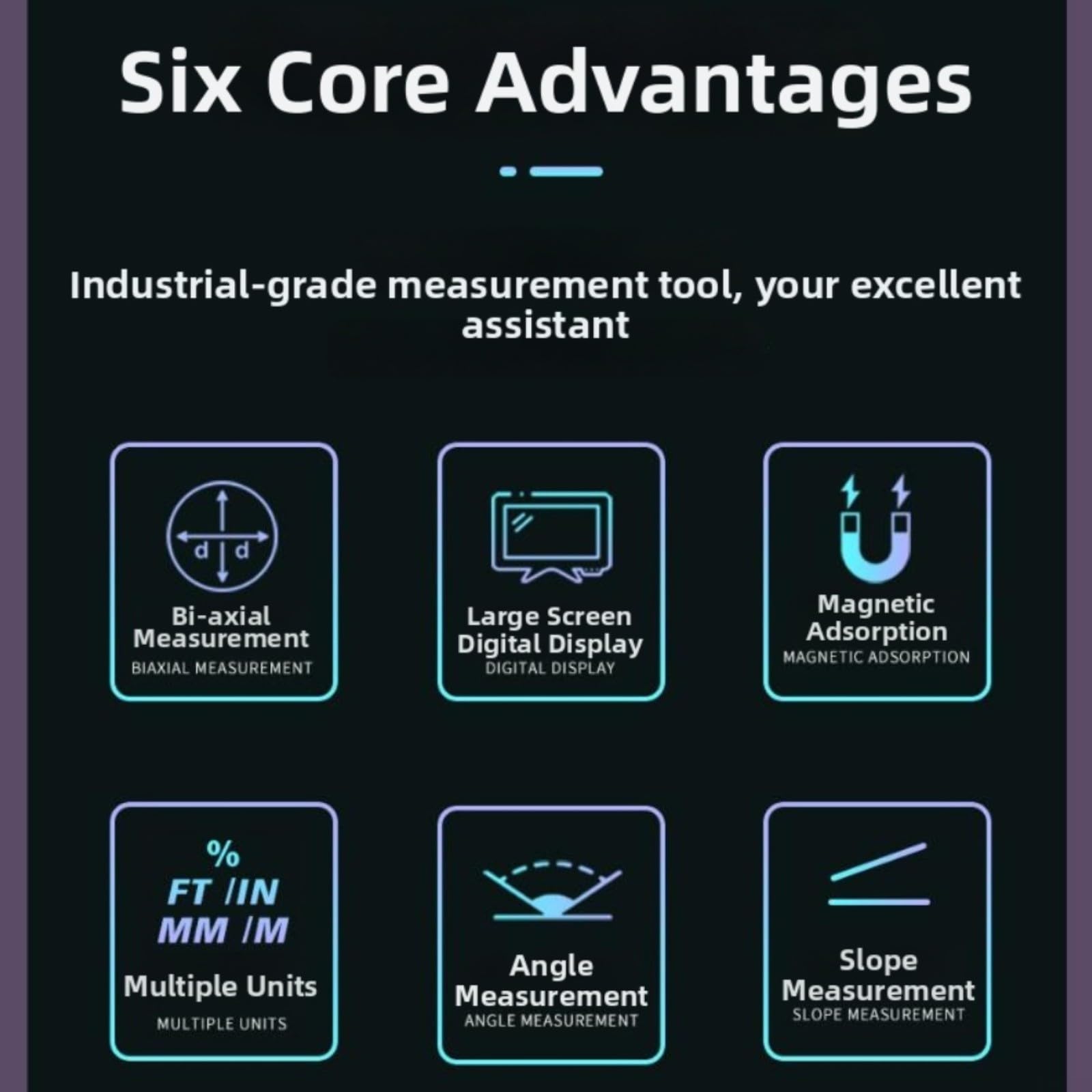 Regla de nivel digital de 400 mm con base magnética, inclinómetro electrónico dual y alarma de pitido para carpintería y construcción