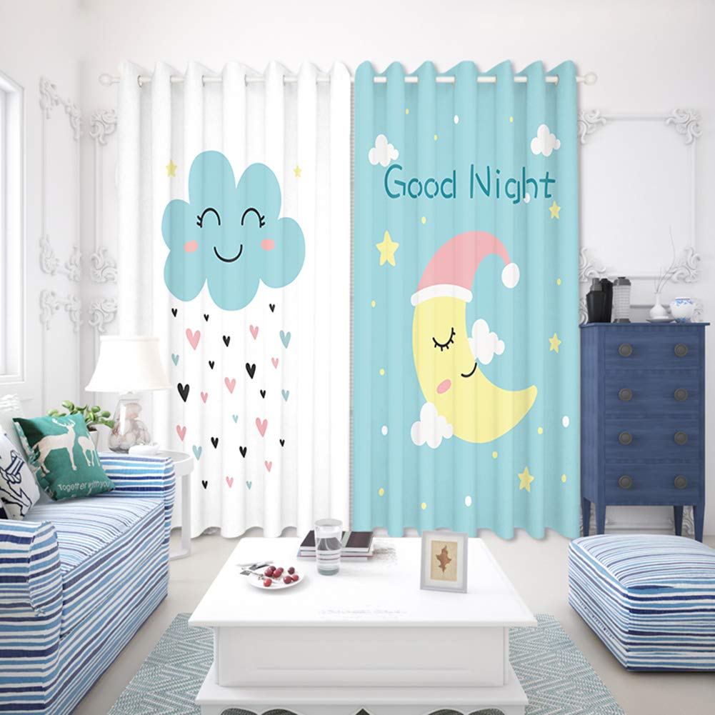 Midnight Rideaux Occultants Thermiques En Velours Tissé À Œillets - Noir - 116 X 183 Cm (L X H