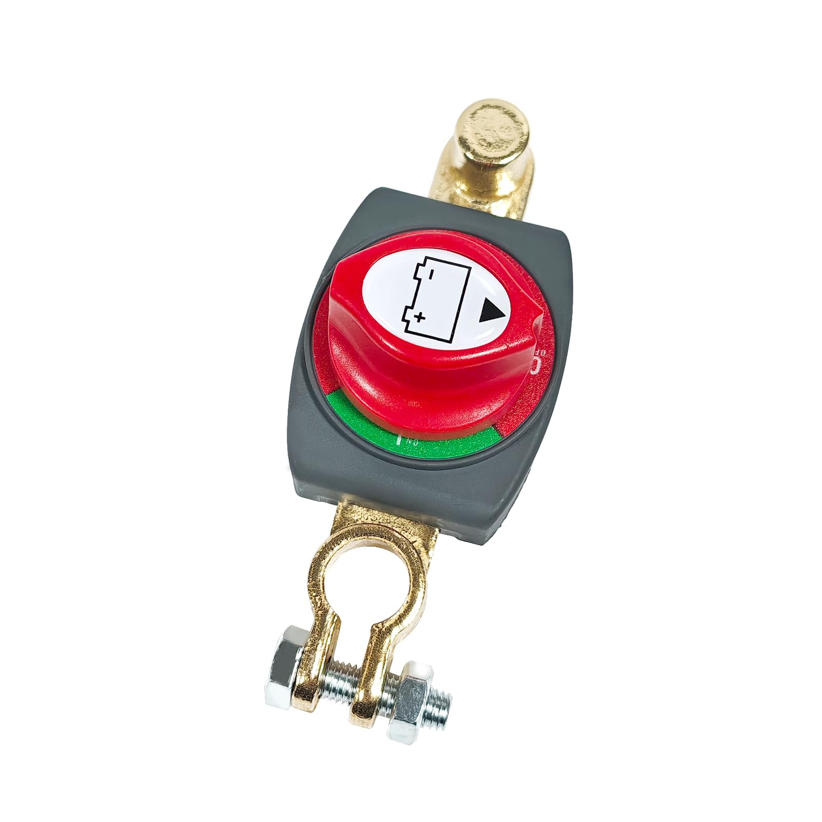 Zieichy Top Post Battery Disconnect Switch, 12-48 V Battery Disconnect Switch Disconnect Isolator for Car, Marine, Boat, RV, Negative On/Off