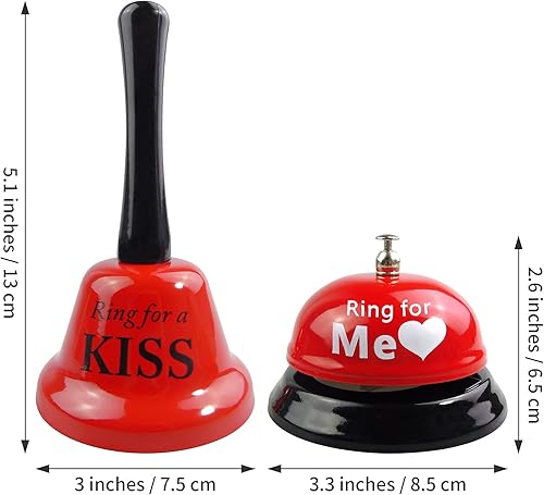 Miniatura 2 de Campana de llamada de 2 piezas Campana de mano Servicio de campana de barra de servicio de mostrador de servicio Campana de llamada Timbre de