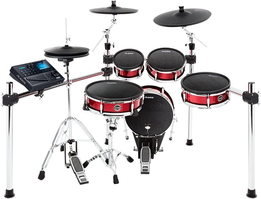 Strike Zone 8-Piece Professional Electronic Drum Kit with Mesh Heads (Black)