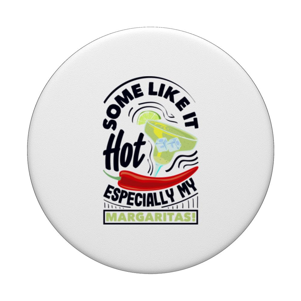 Attenzione Spicy Margarita Cocktail Lover's PopSockets Swappable PopGrip, Black - Image 3