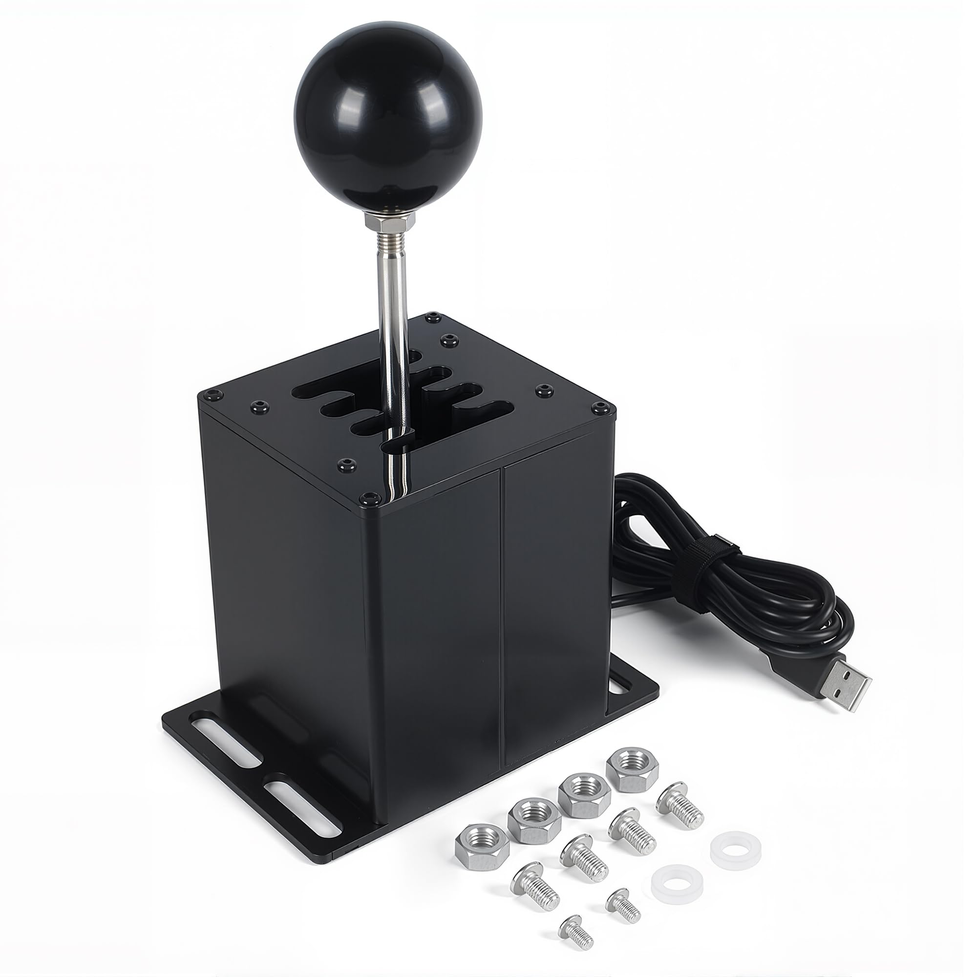 Lumirio PC USB Simulator Shifter, G29 G27 G25 G920 Shifter, T300RS GT Steering Wheel Sequential H Gear Shifter, Fits ATS ETS Dust WRC Sim Racing Games, 7+R