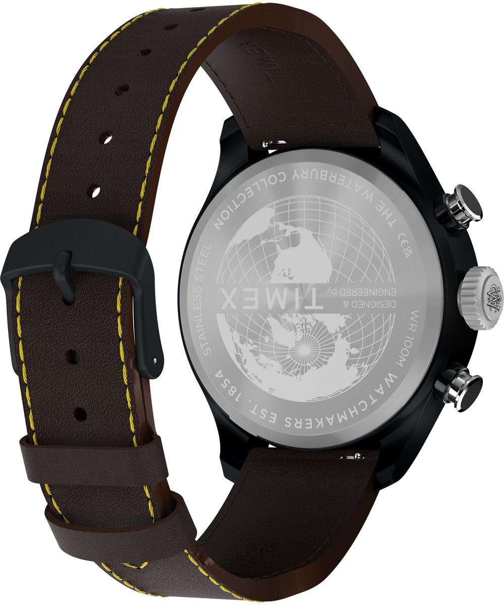 Timex Herren Multi Zifferblatt Quarz Armbanduhr Waterbury Ace Fly-Back