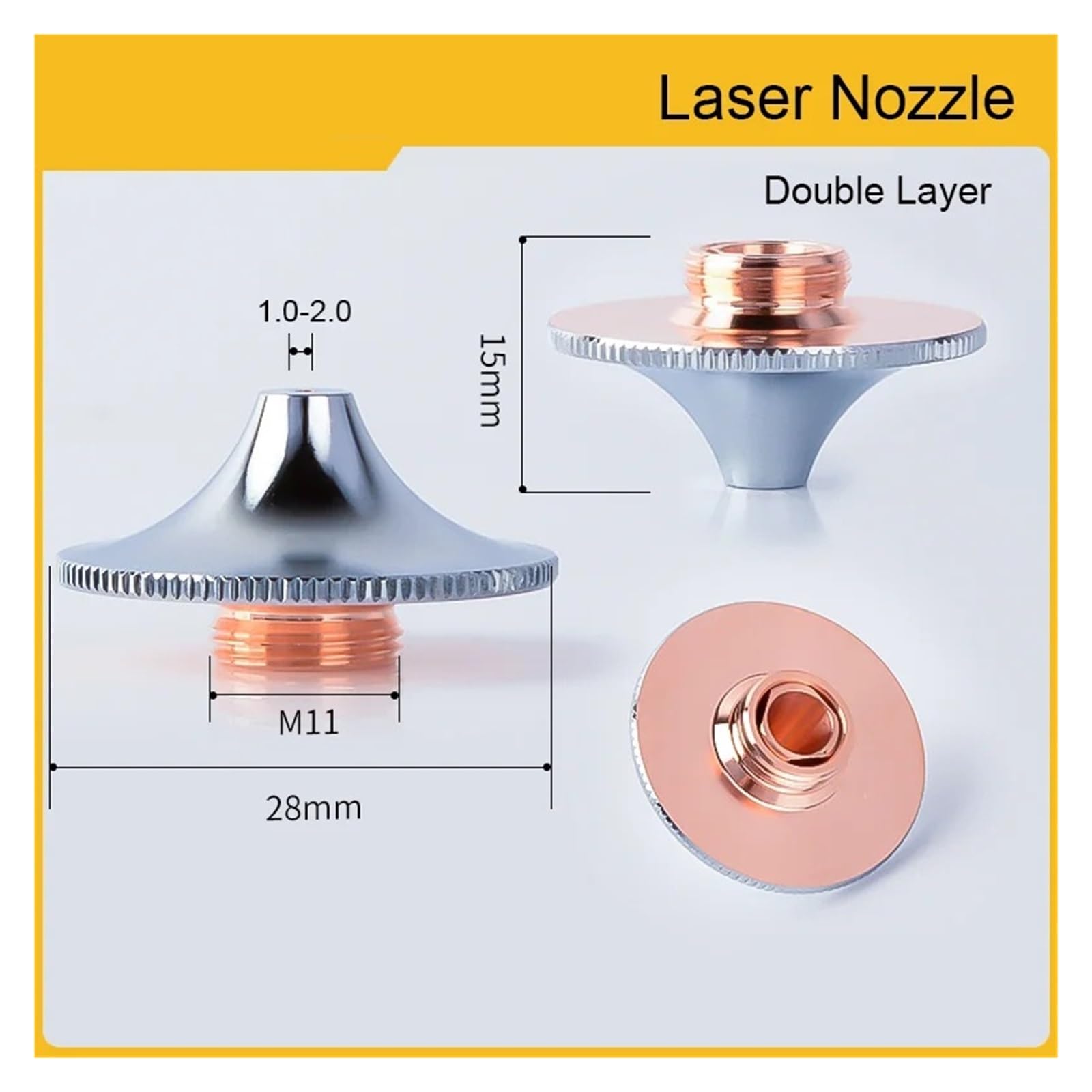 10 szt. dysz laserowych D28M11H15 kaliber 0,8-6, szybkich, jednowarstwowych, dwuwarstwowych do maszyn do cięcia włókien