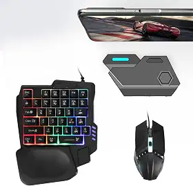 Conversor de teclado e mouse, suporte para celular G4, alta sensibilidade, 5.0, conversor de teclado e mouse para reproduzir durante o carregamento do celular