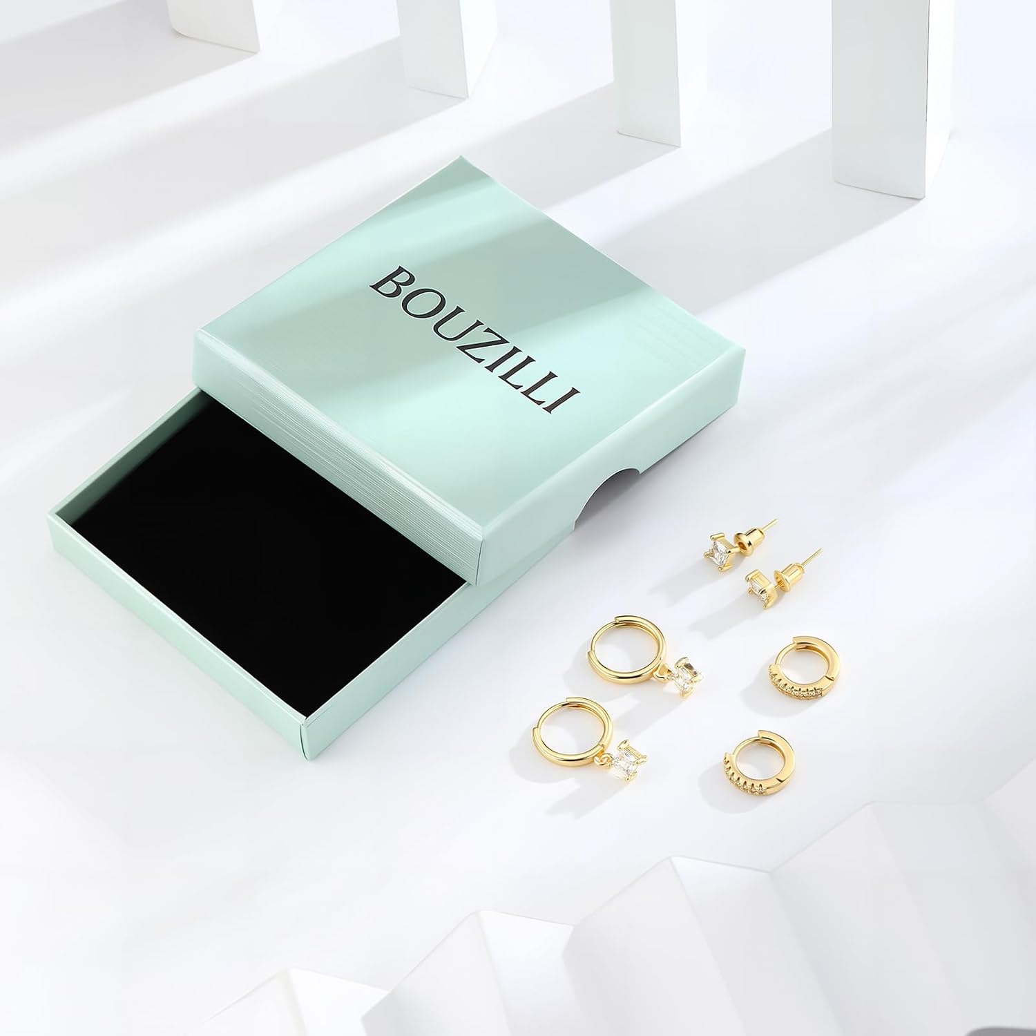 Gold Hoop Earrings for Women, Dainty 14k Gold Plated Trendy Huggie Small Earring Sets for Multiple Piercing Lightweight Stack Hoop Jewelry Gifts - Image 6