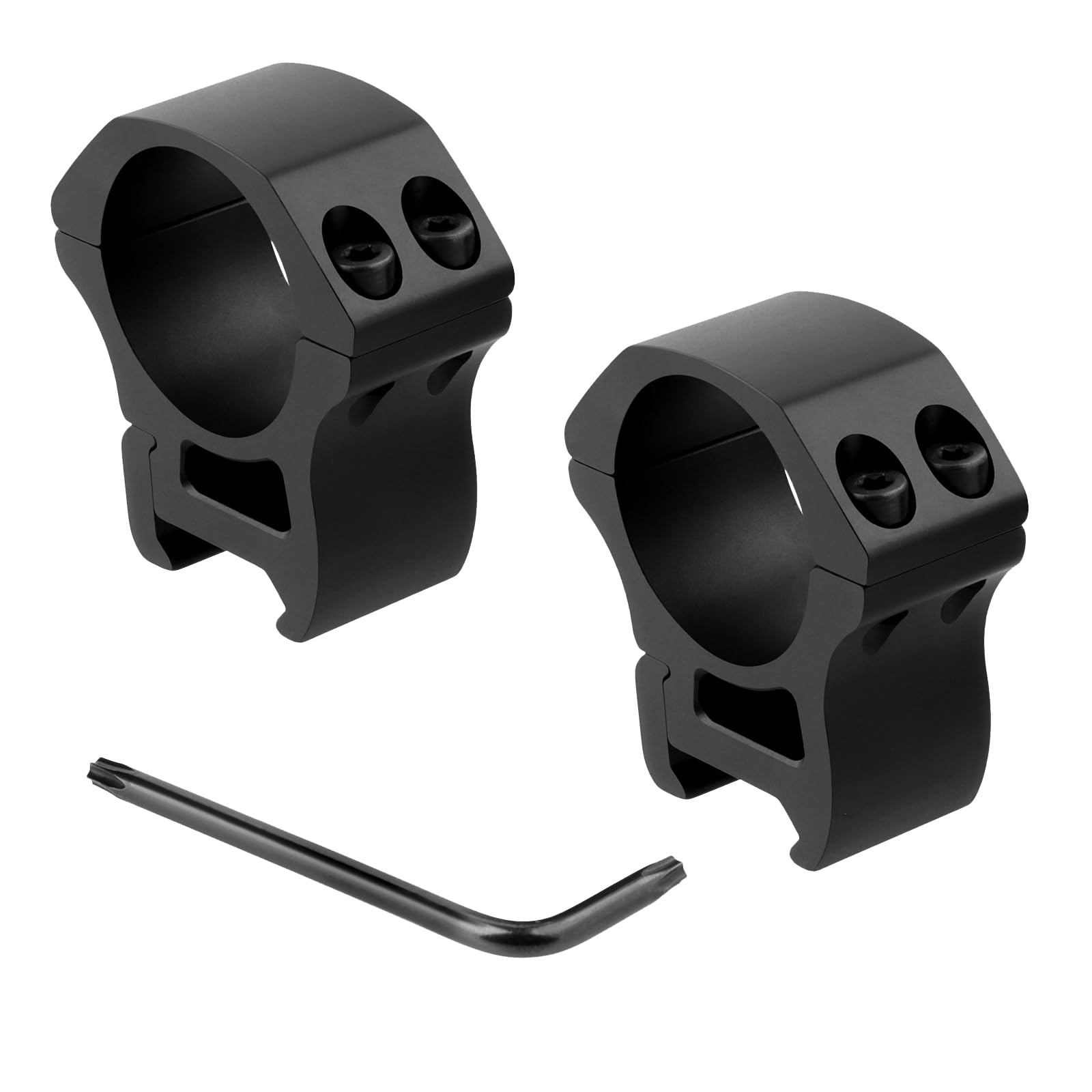 30 mm Teleskopring, Mittelgroßer Monokular Montagering, Passend für 21 mm Picatinny Schiene, 1,10 Zoll Mittelhöhe, Leichter Optik Montageadapter, Sucheradapter für 30 mm Rohre, 2 PCS