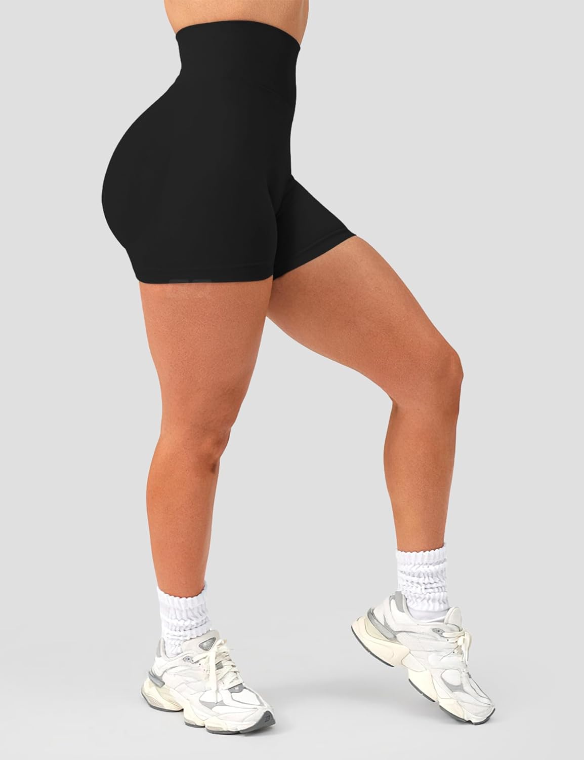 QOQ Women Workout Shorts 4.5" Scrunch Booty Gym Shorts Seamless Butt Lifting Impact Yoga Shorts - Image 5