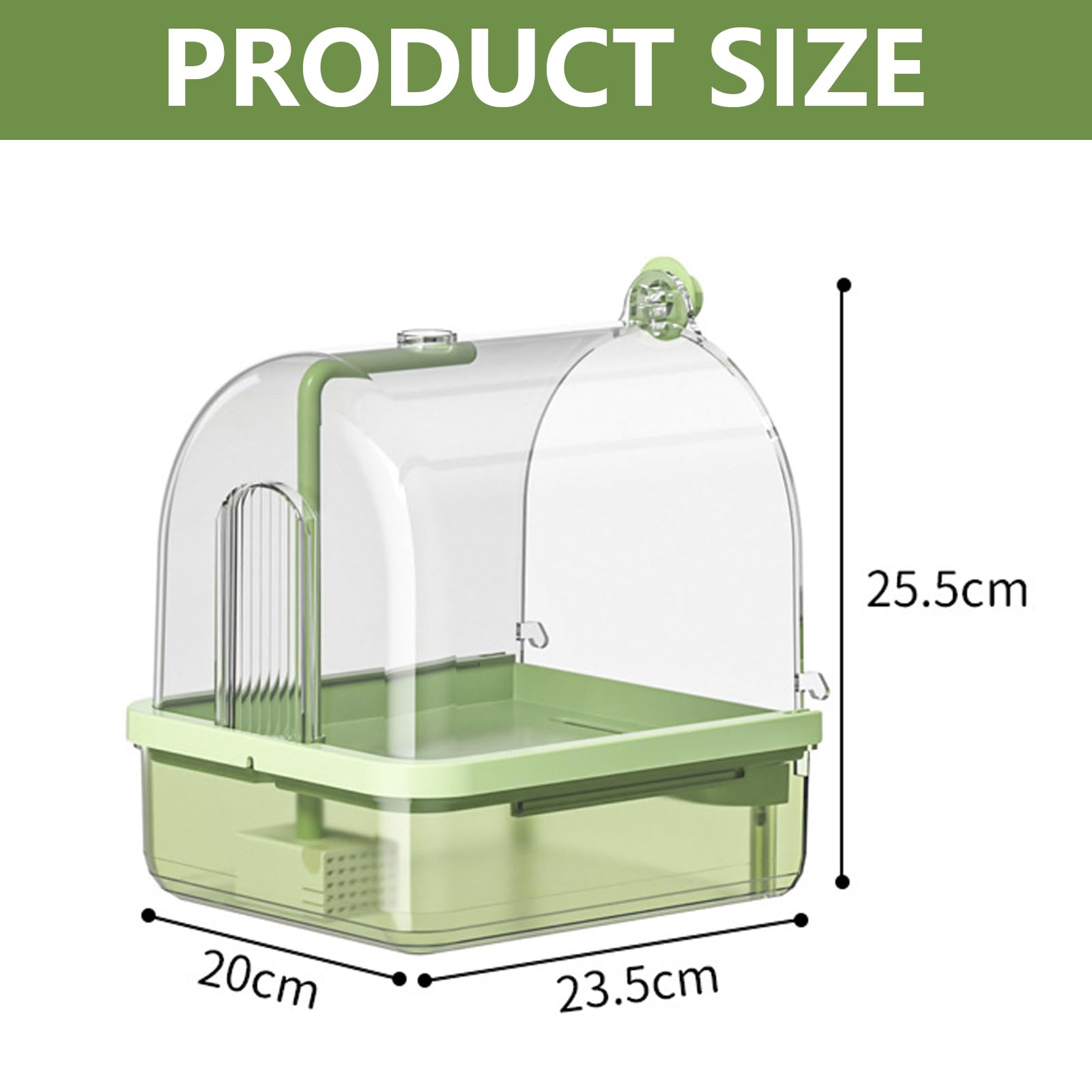Baño para Pájaros, Colgable para Bañera de Pájaros Ducha Accesorio de Jaula para Pájaros con Ganchos Baño Automático para Pájaros para Pájaros Pequeños Pinzón Canario