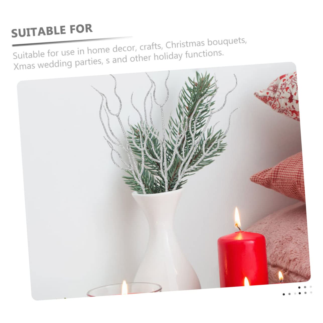 IMIKEYA Christbaumschmuck Zweige 40 STK Künstliche Pflanze Verwelkte Rebe Künstliche Kiefernnadeln Künstliche Pflanzen Winterdeko Weihnachts Party Anlage Weihnachtsbaumzweig Künstliche Äste