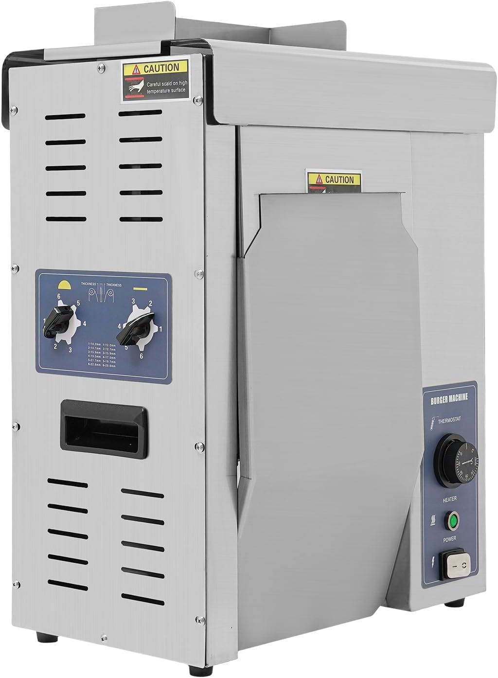 Tostadora Comercial De 2000 W Para Panecillos: Máquina Eléctrica De Doble Fila Para Hacer Pan De Hamburguesa Con Temperatura Y Grosor Ajustables, Ideal Para Restaurantes, Hamburgueserías Y