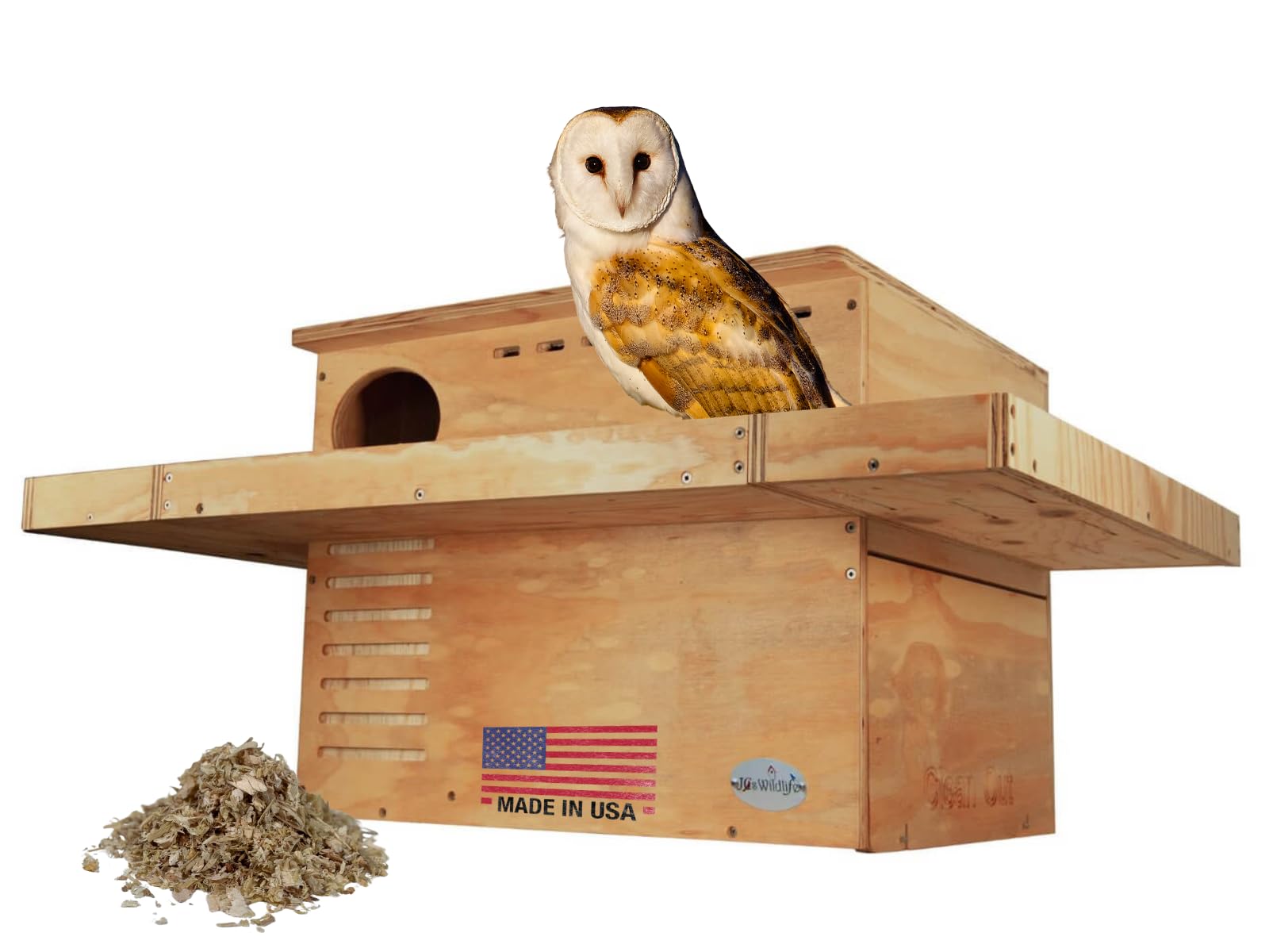 JCS Wildlife 3 Sided Platform Barn Owl Nesting Box