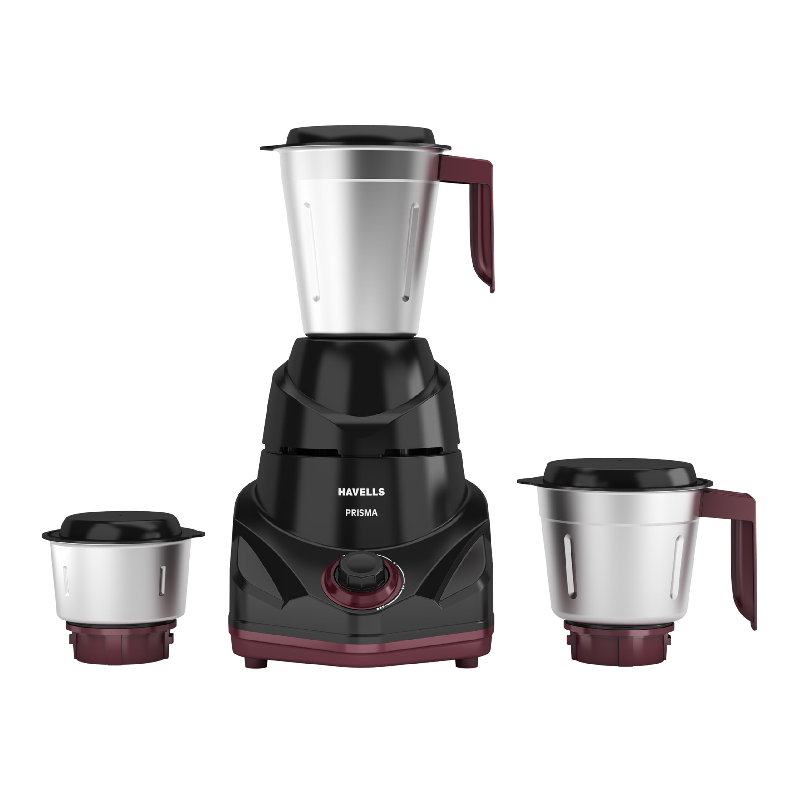Havells Prisma 750 W 3 Jar Mixer Grinder| 3 Speed With Pulse Function| Air Vent Technology| Stainless Steel Blades| Wider Mouth Jars| Overload Protecton| 2-Year Product Warranty (Black)-image-28