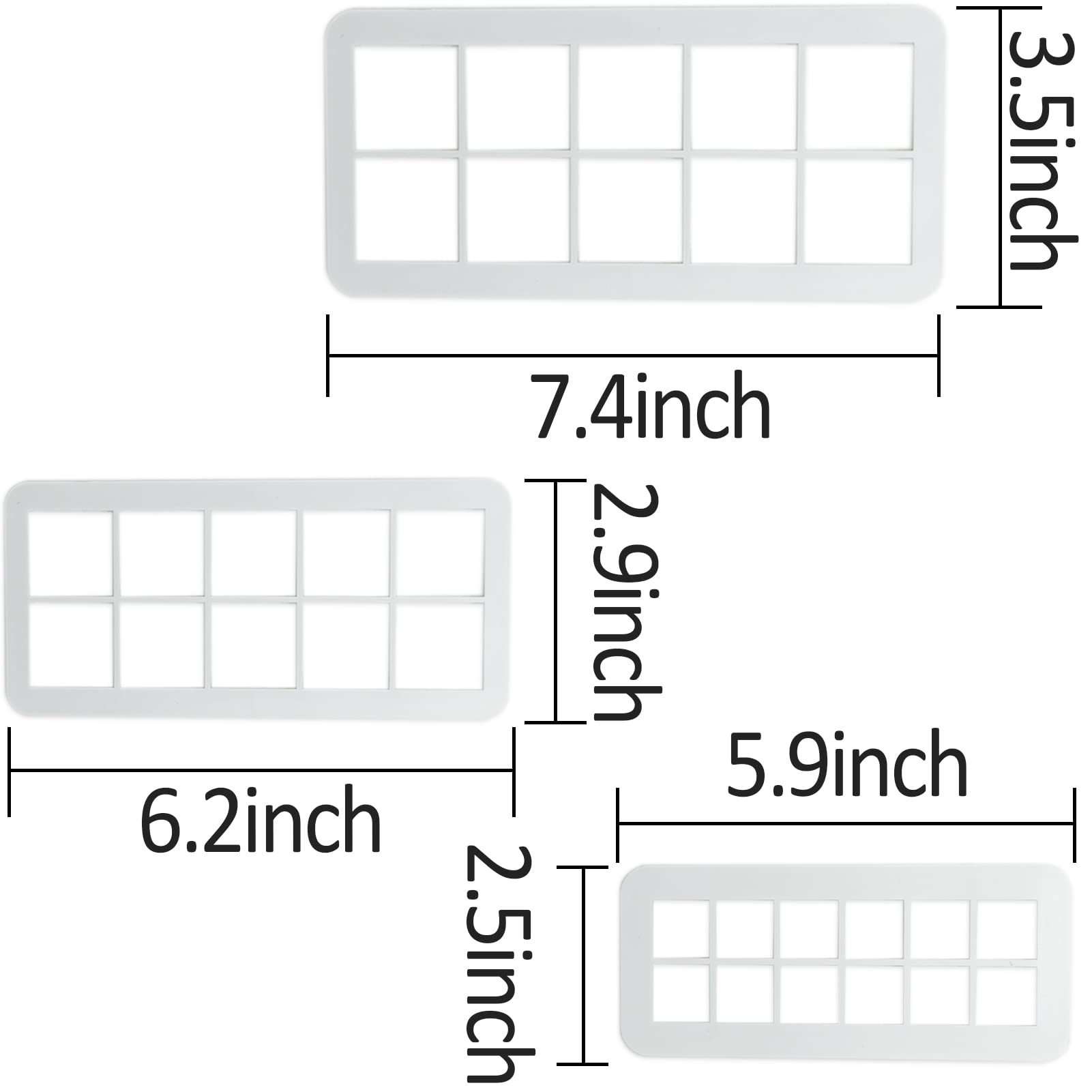 SZCXDKJ Vierkante Koekjessnijder - Cookie Cutter Set Geometrische Multicutter - 3 Stuks Vierkante Biscuit Cutters - Cake Decorating SZCXDKJ Vierkante Koekjessnijder - Cookie Cutter Set Geometrische Multicutter - 3 Stuks Vierkante Biscuit Cutters - Cake Decorating