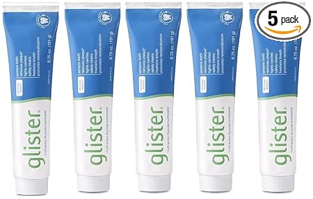 Amway Glister toothpaste 190ml (pack of 5), Whitens Teeth, Removes plaque etc