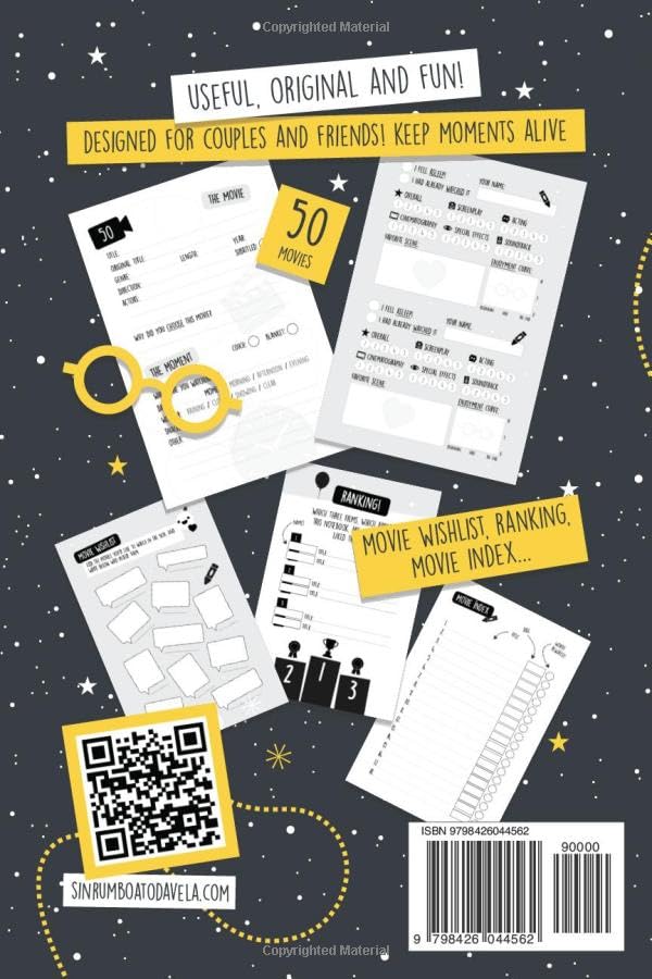 Movie Journal For Two - Rate movies. Save the moments: A Log book for couples & friends to review films image 3