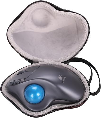 Miniatura 2 de LTGEM - Funda compatible con Logitech Ergo M575 / M575S / M570 mouse ergonómico inalámbrico Trackball, negro y gris (solo funda) Negro + gris,Negro