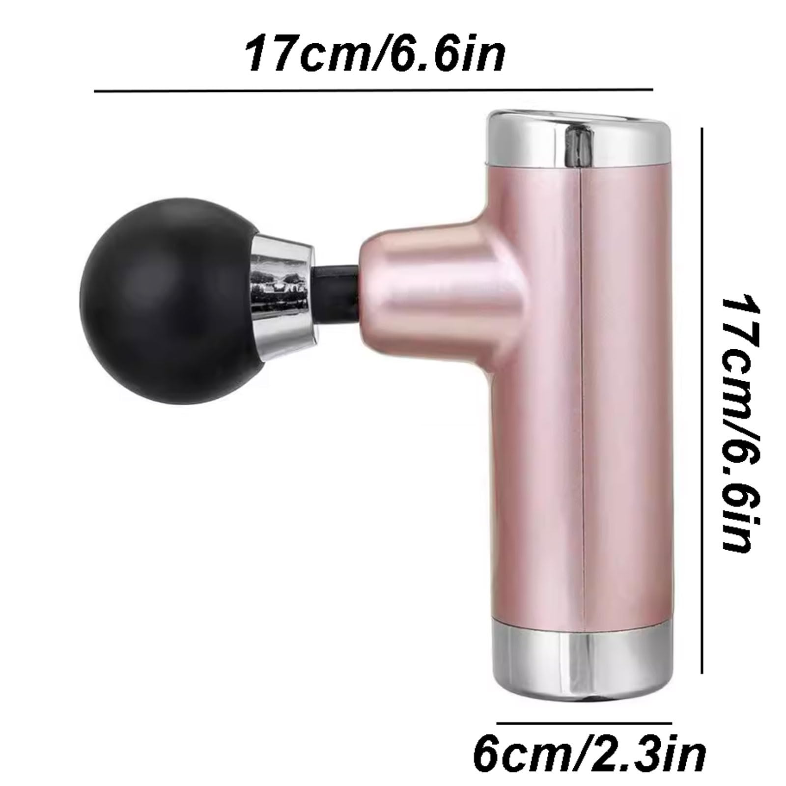 Portátil Pistola de masaje de plástico con 5 velocidades, masajeador de percusión inalámbrico compacto for cuerpo, piernas, hombros y espalda. poderoso(Silver)