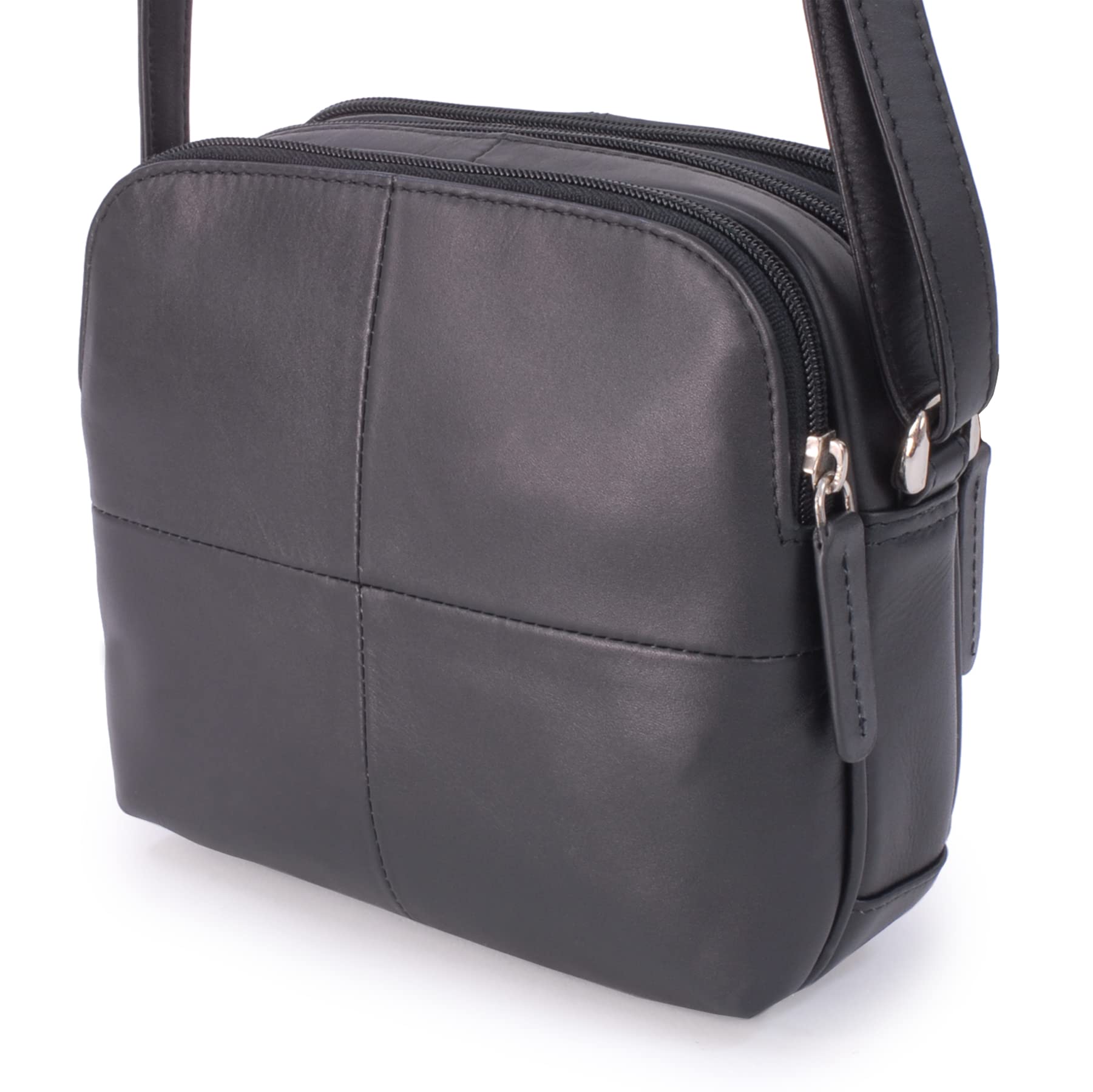 VISCONTI - Borsa a Tracolla Piccola in Vera Pelle - Borsetta Donna - Borsa a Mano con Tracolla Regolabile - 18939 Holly
