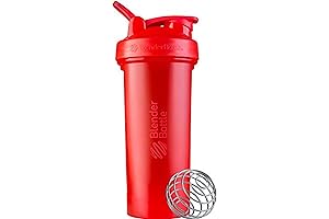 Blender Bottle Classic V2 Red Shaker: Perfect for Protein Shakes and Pre Workout