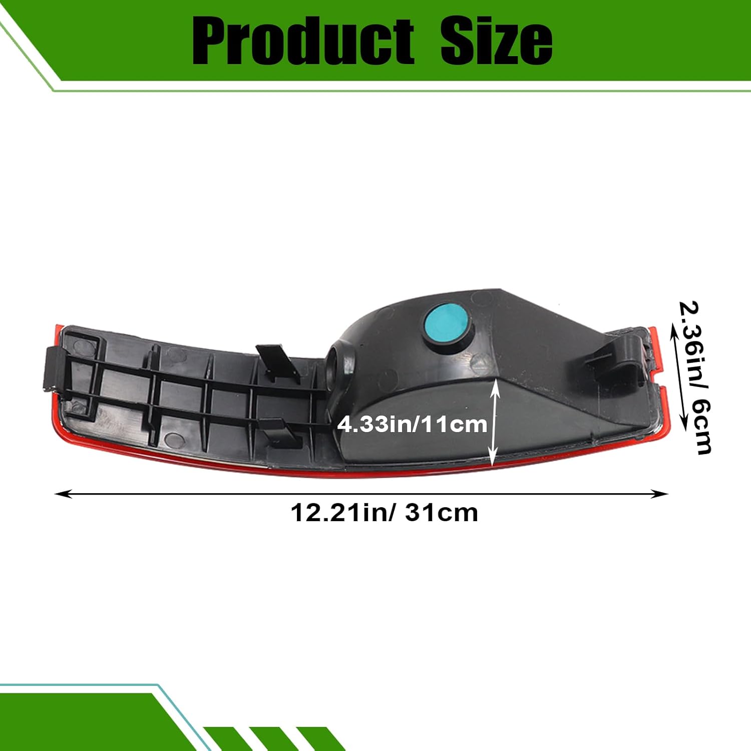 SecosAutoparts Rear Left Bumper Reflector Lights Without Bulb Compatible with Volvo XC90 2007-2014 Driver Side Taillights Brake Lamp # 31213647 31111185