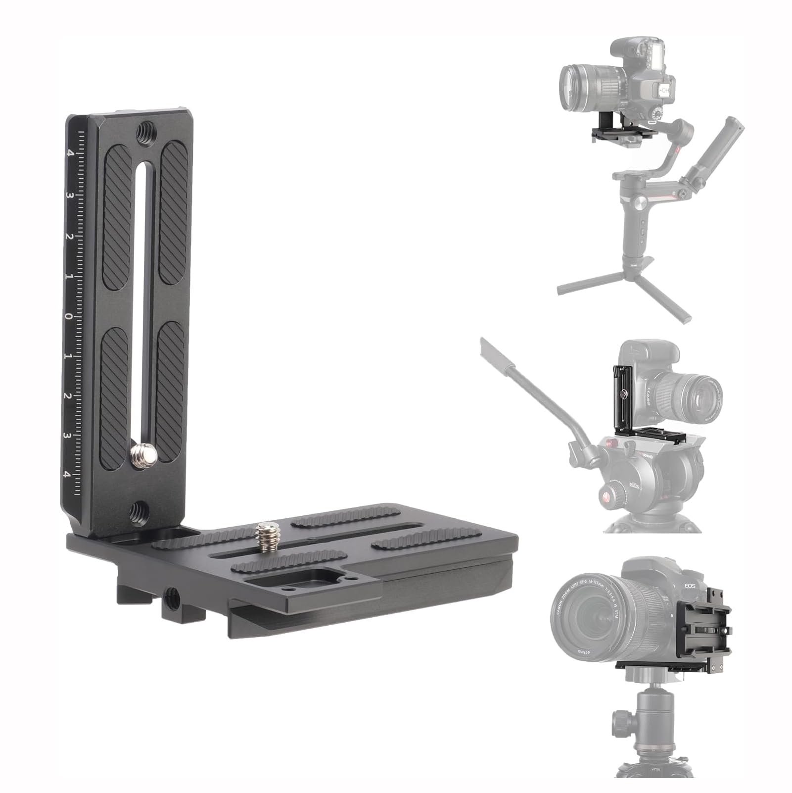 FOTGA L-shaped Mount Vertical Camera Quick Release Plate for ZHIYUN Crane 2 3 LAB, Weebill-S/3/2