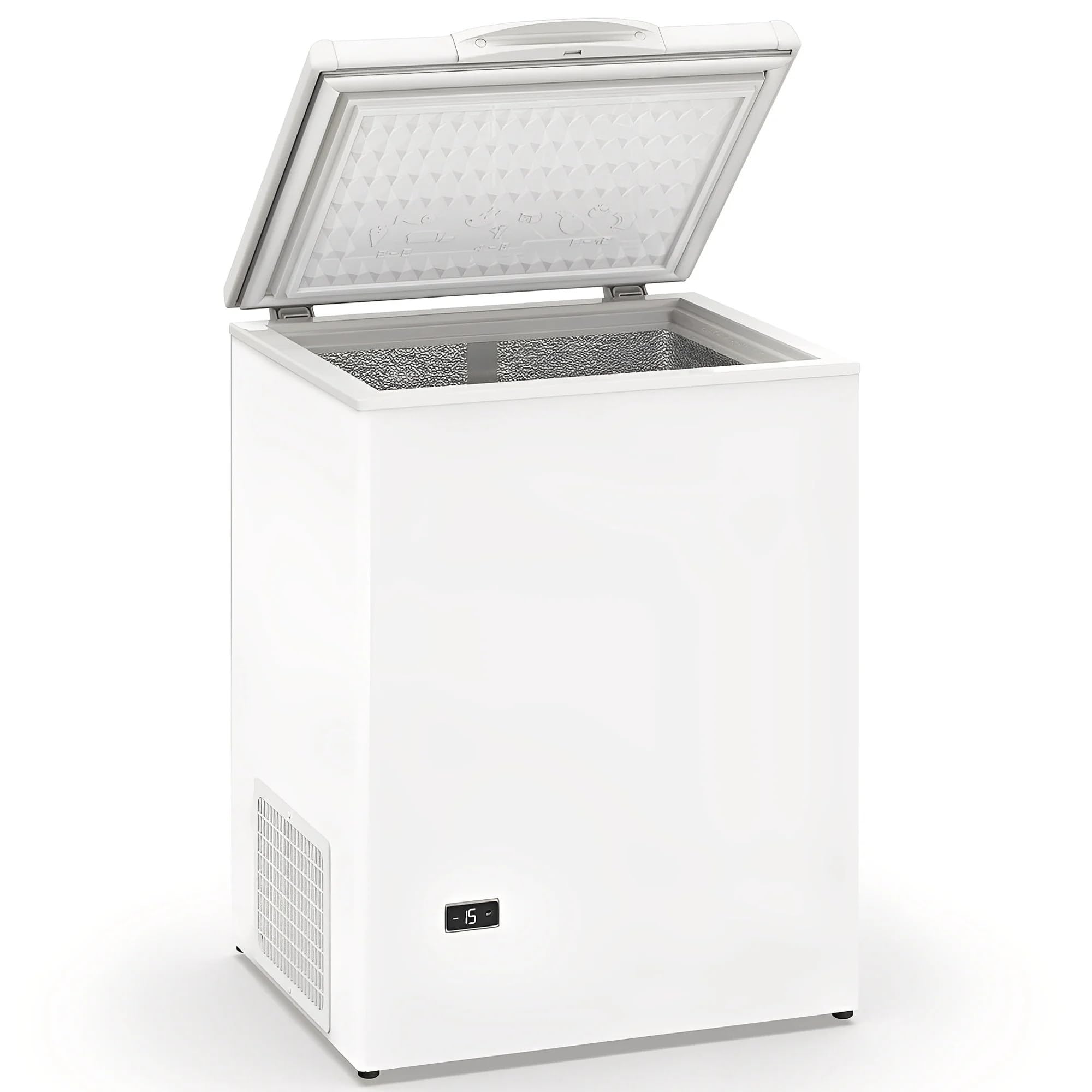 MBH - Arcón Congelador Industrial de 88 Litros con Puerta Abatible, Termostato Regulable, Cerradura y Aislamiento Eficiente para Cocina, Bar y Restaurante (600x530x835 mm)
