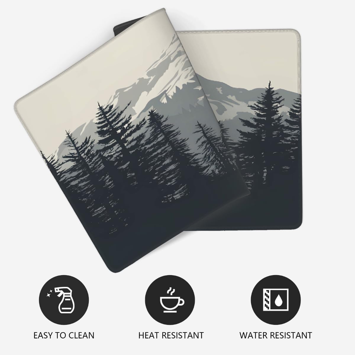 Large Bigfoot Forest Mountain Mouse Mat Computer Mousepad with Non-Slip Rubber Base Waterproof Mouse Pad Desktop Keyboard Pad for Gamer,Home School Laptop Office Accessories,16x35.5in