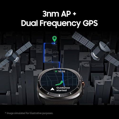 Samsung Galaxy Watch Ultra Smartwatch - 2025 Version, 47mm, Titanium Gray, LTE (CAD Version & Warranty) - Durable Titanium Casing, Cushion Design, Quick Button, AI-Powered Health Monitoring - 7