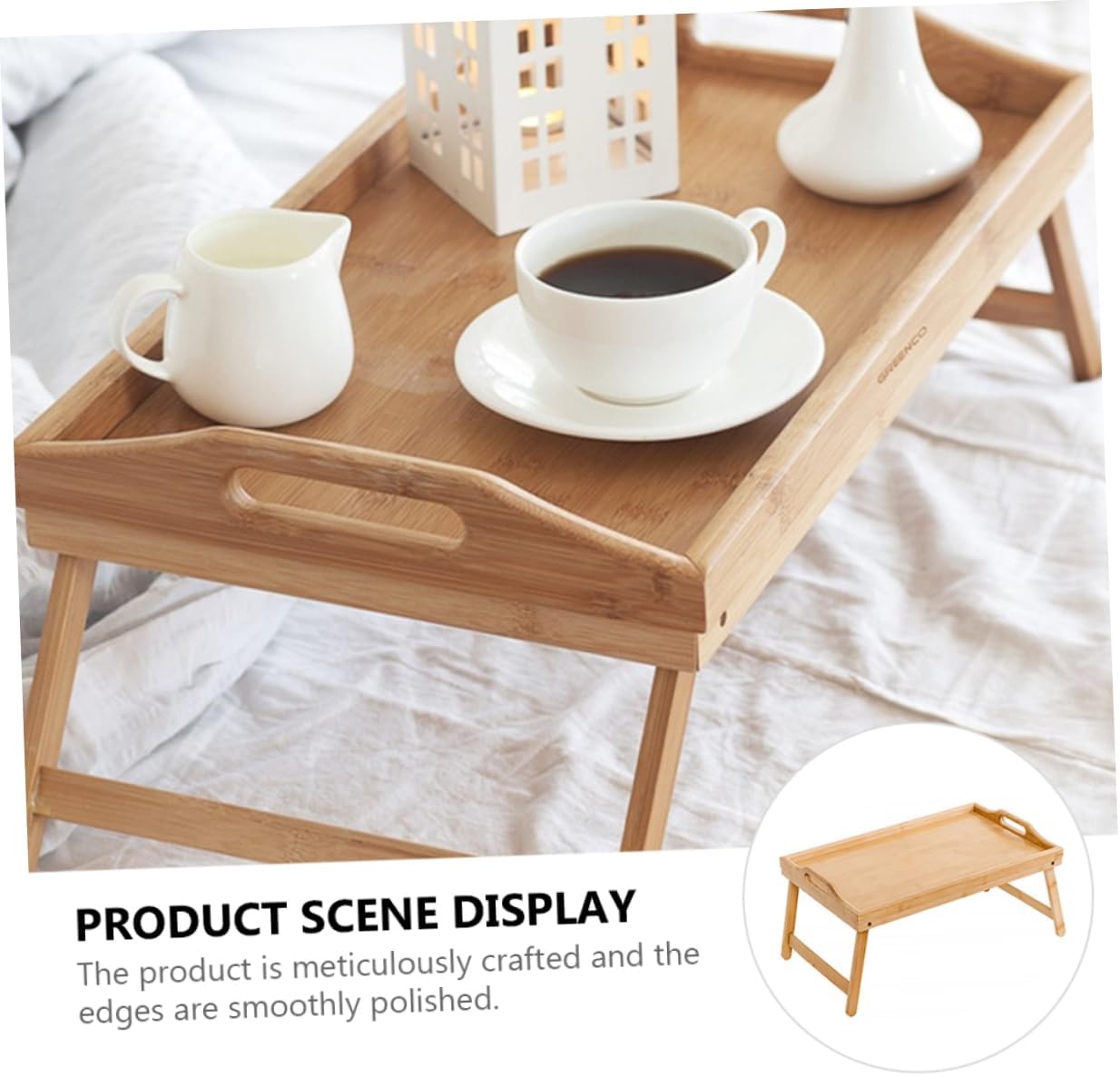 ARTIBETTER Simple Foldable Desk Multi-Functional Bed Table for Breakfast Laptop Use and Snacks Compact Design Sturdy Legs for Easy Storage and Portability