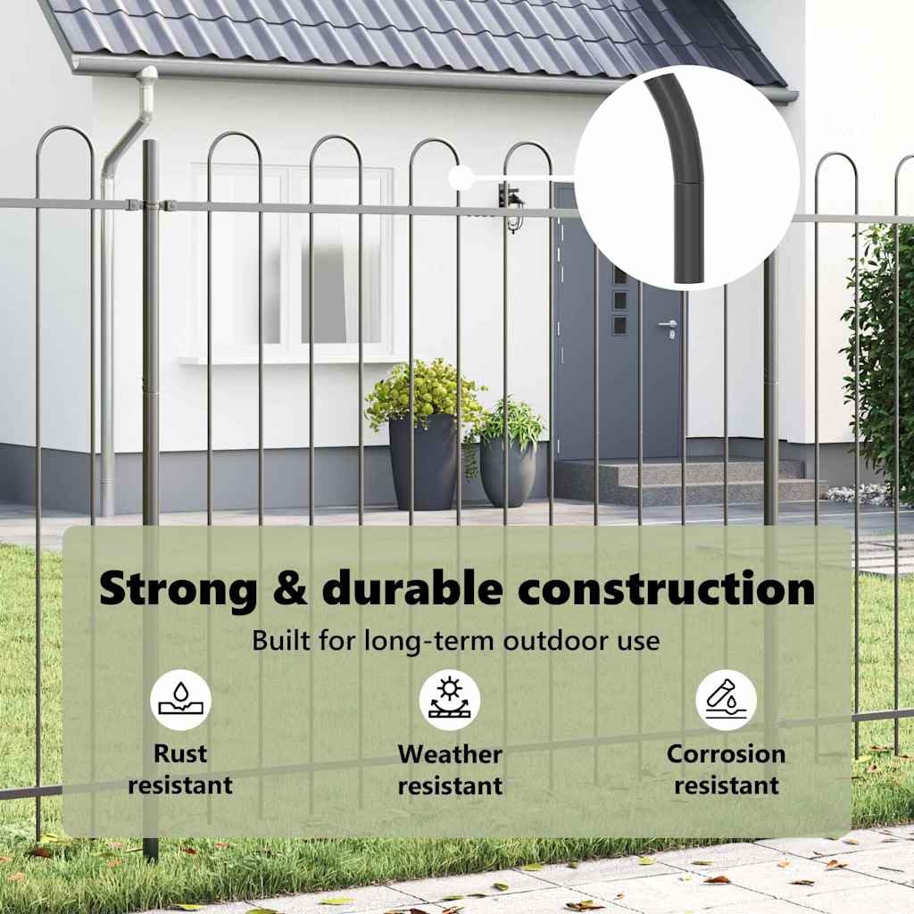 vidaXL Ogrodzenie Ogrodowe BOXTEL 1,7 x 1,5 m Stal malowana proszkowo