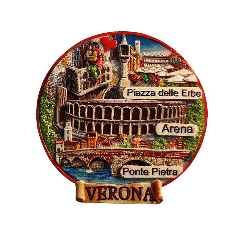 Imán decorativo Verona Arena Circular Italia 6.5x6.4 cm miniatura 5