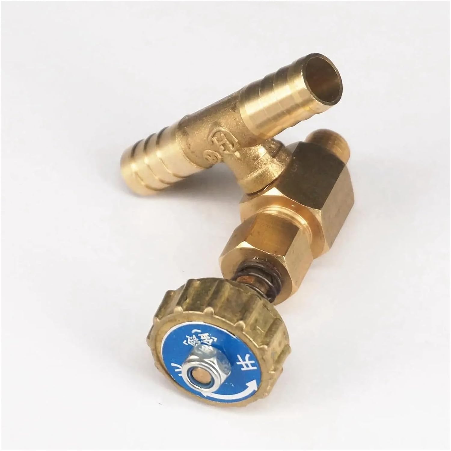 Fit Hose I.D 10mm Barbed -M10x1mm Tee 3 Ways Brass Needle Valve Control Valve For Gas