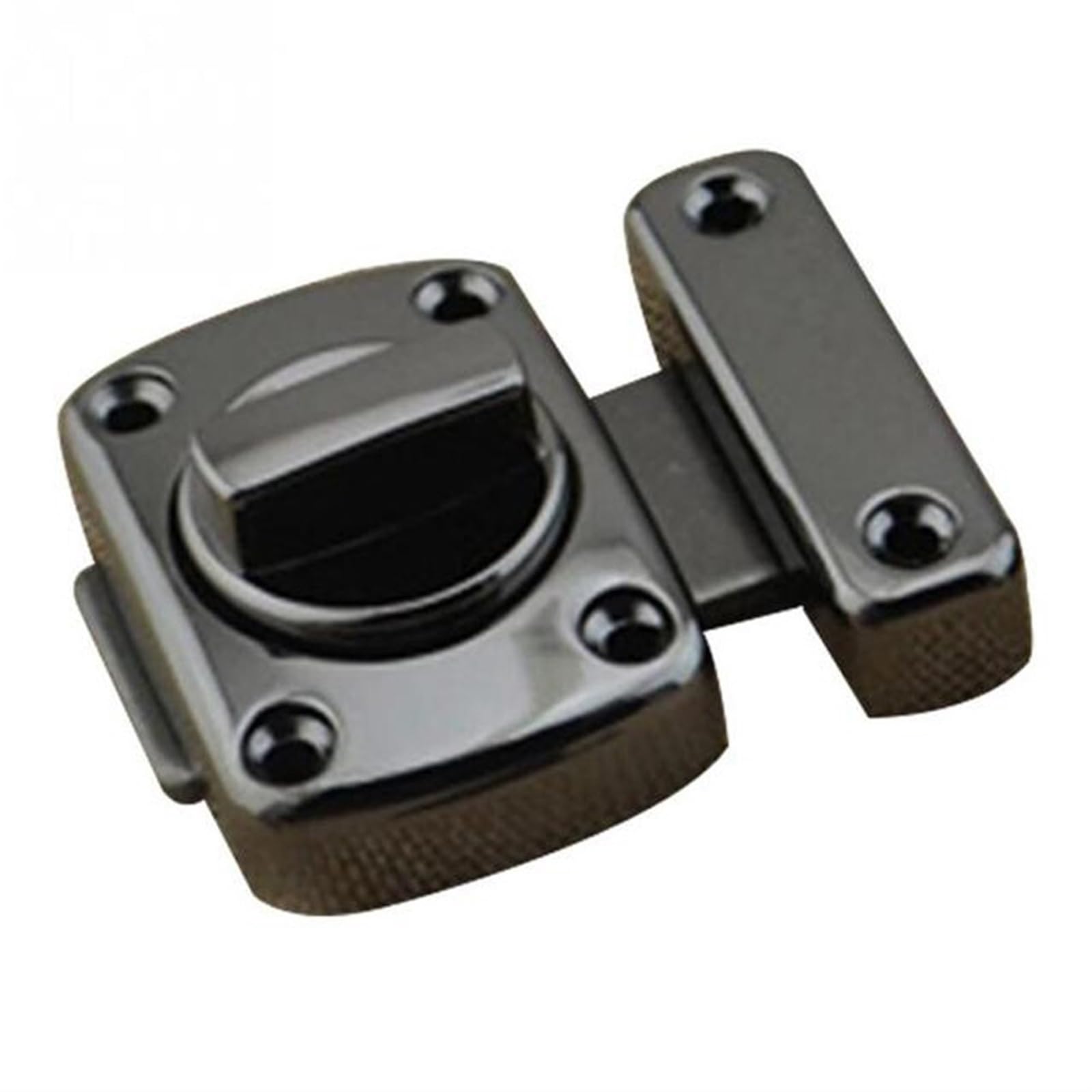 Serrure de porte coulissante noire en alliage de zinc à angle droit