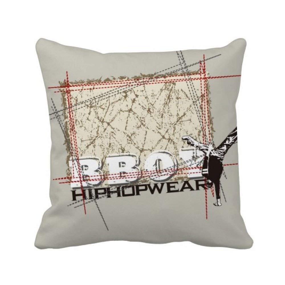 Housse de coussin carrée hip-hop imprimé graffiti street culture coloré
