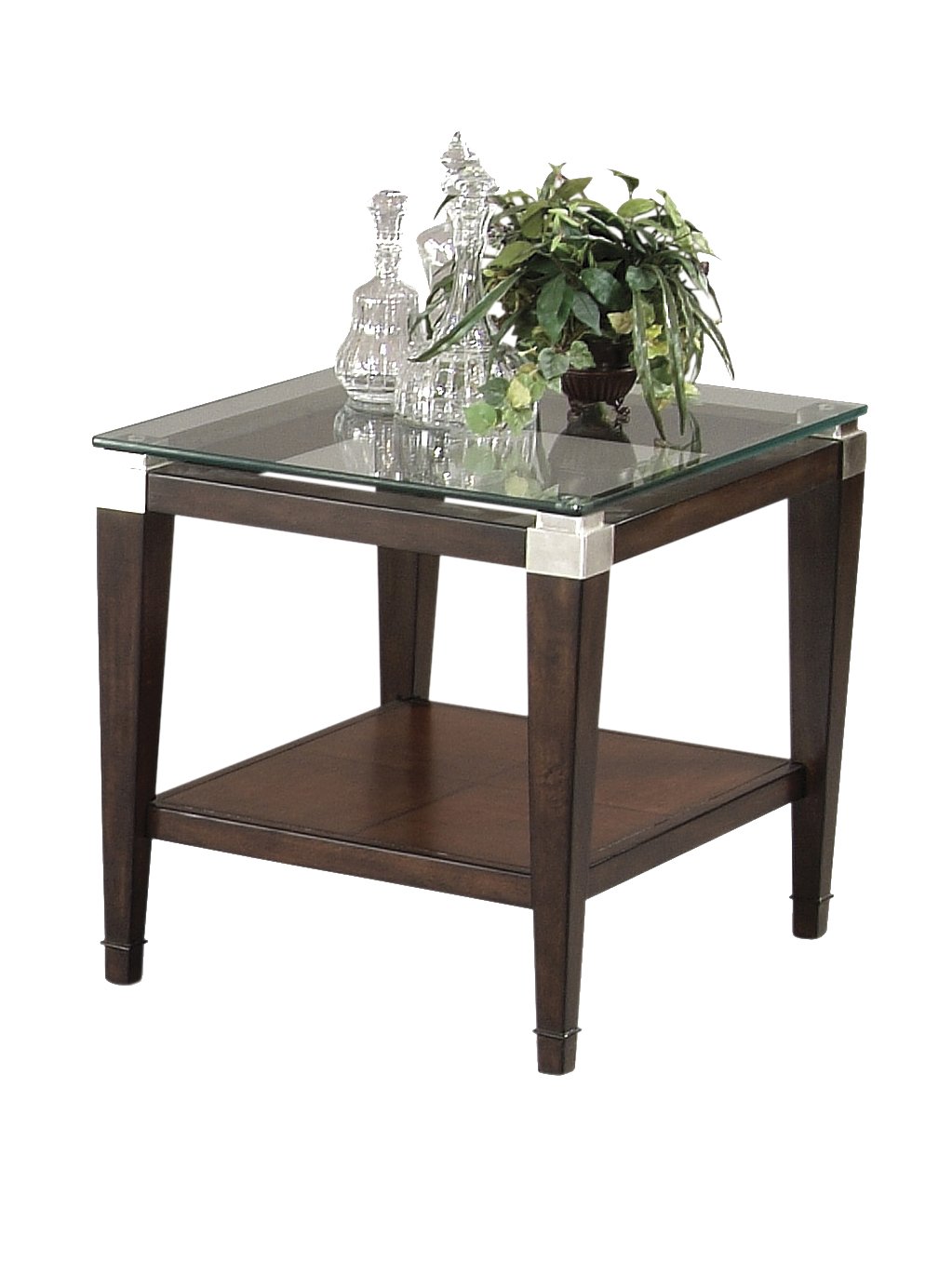 Bassett Mirror Dunhill Rectangle End, 24Lx28Wx24H, Cappuccino