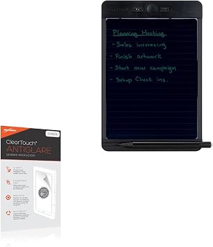 BoxWave Screen Protector Compatible with Boogie Board Blackboard Smart Scan Reusable Notebook - ClearTouch Anti-Glare 2-Pack, Anti-Fingerprint Matte Film Skin