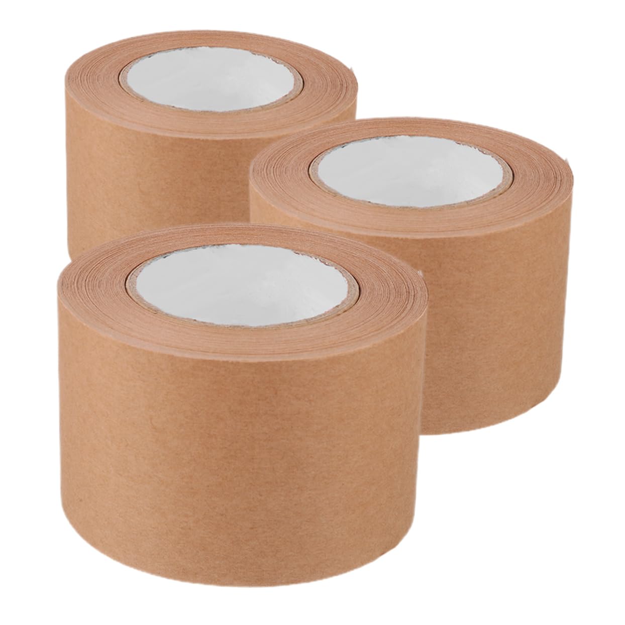 Uonlytech 3 Set Nastro Di Spedizione Nastro Sigillante in Carta Marrone Rinforzata Nastro Postale Carta Da Imballo Per La Spedizione Kraft Light Brown 3 * 3