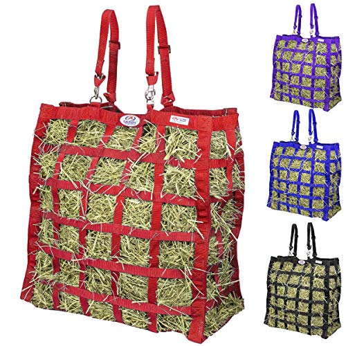 Derby Originals Easy Feeder Horse Hay Bag with Super Tough Bottom and 1 Year Warranty, red, 3