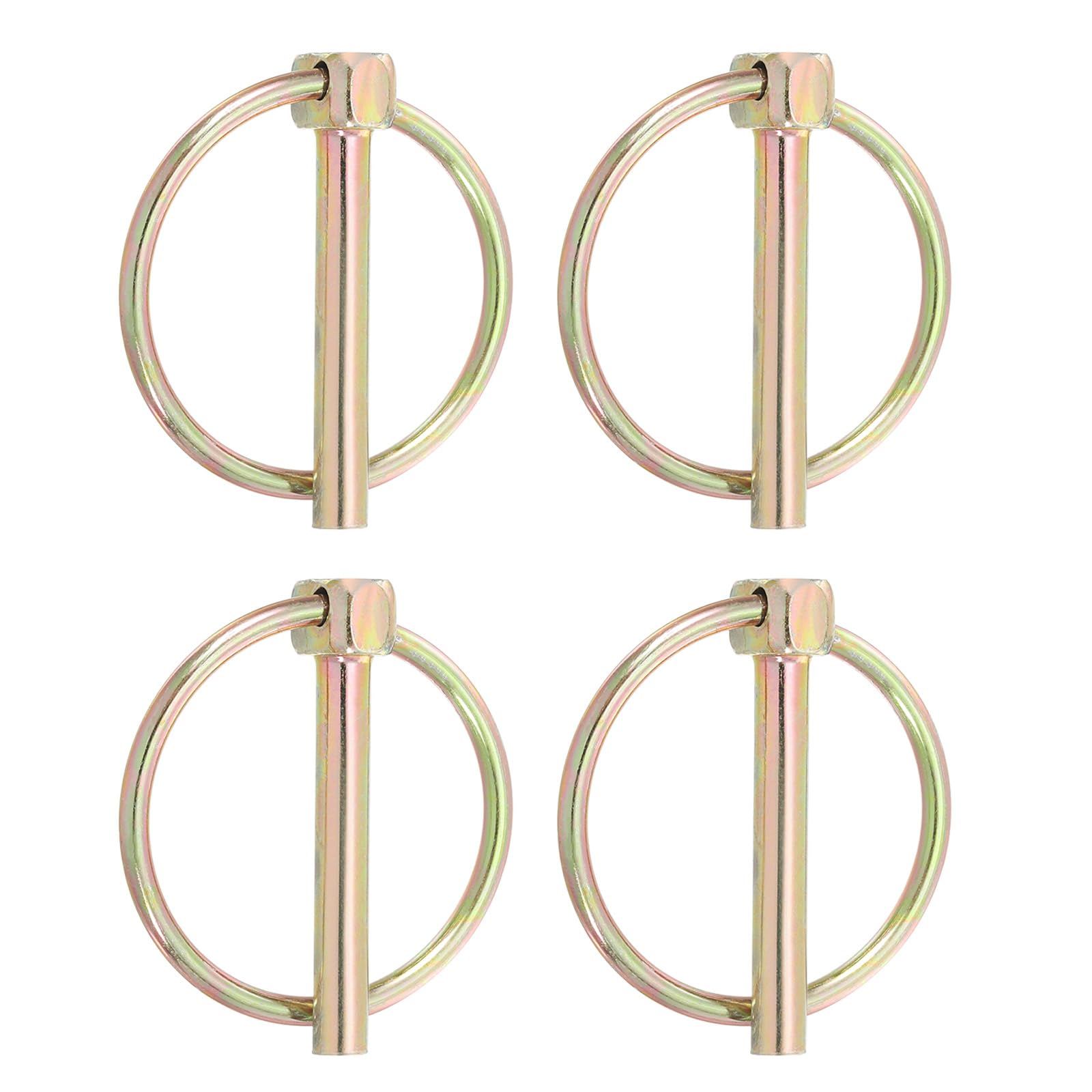 PATIKIL 11/64 x 1.42" Linch Pin, 4 Pcs Lynch Pin Assortment Kit Shaft Lock Pin Clips Hardware Pins with Ring for Farm Tractor Trailer Carriages (4.5x36mm) — image 1