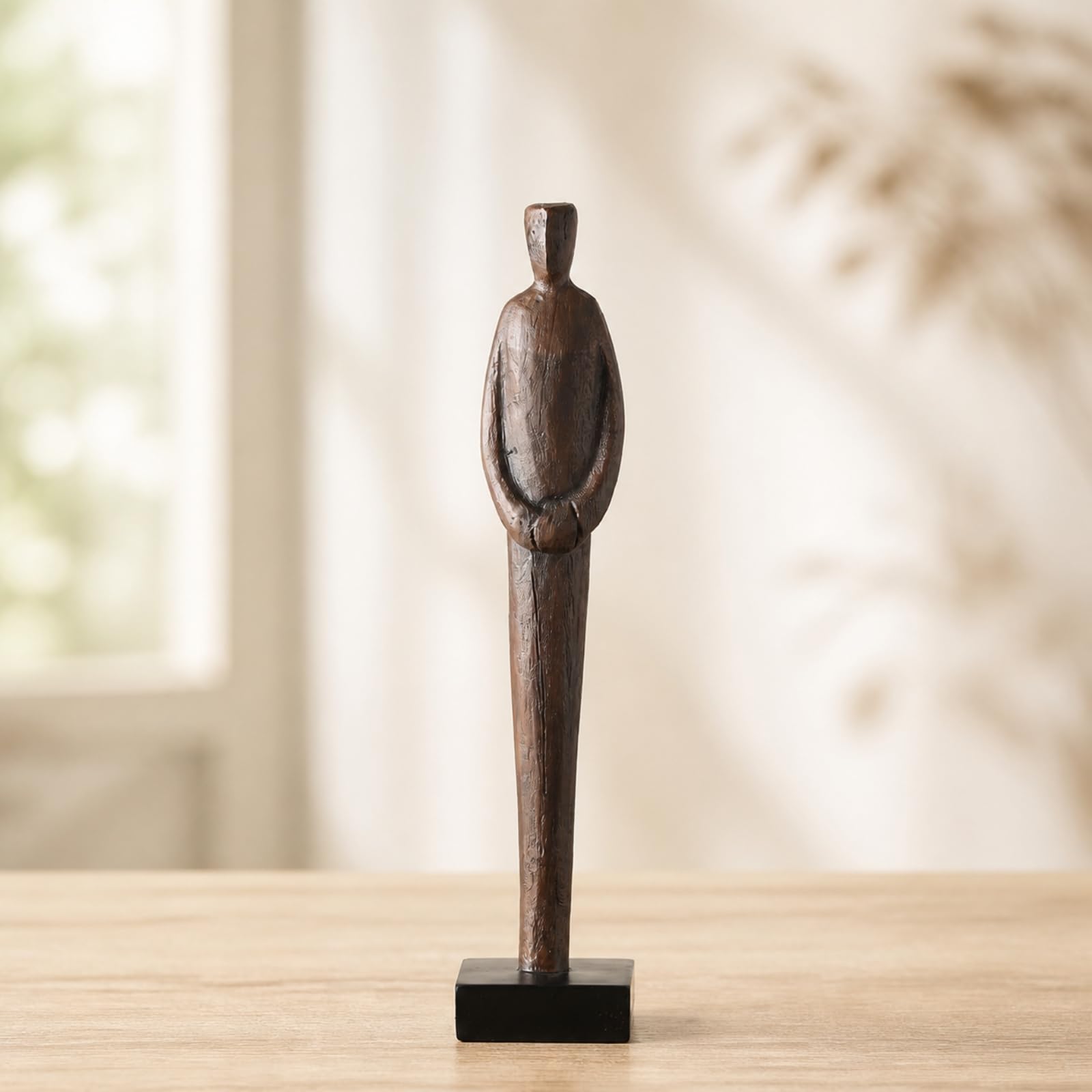 Qianly Escultura Conceptual Artística | Figura Resina, Morno, Adorno, para Recibidor, Estantería, S
