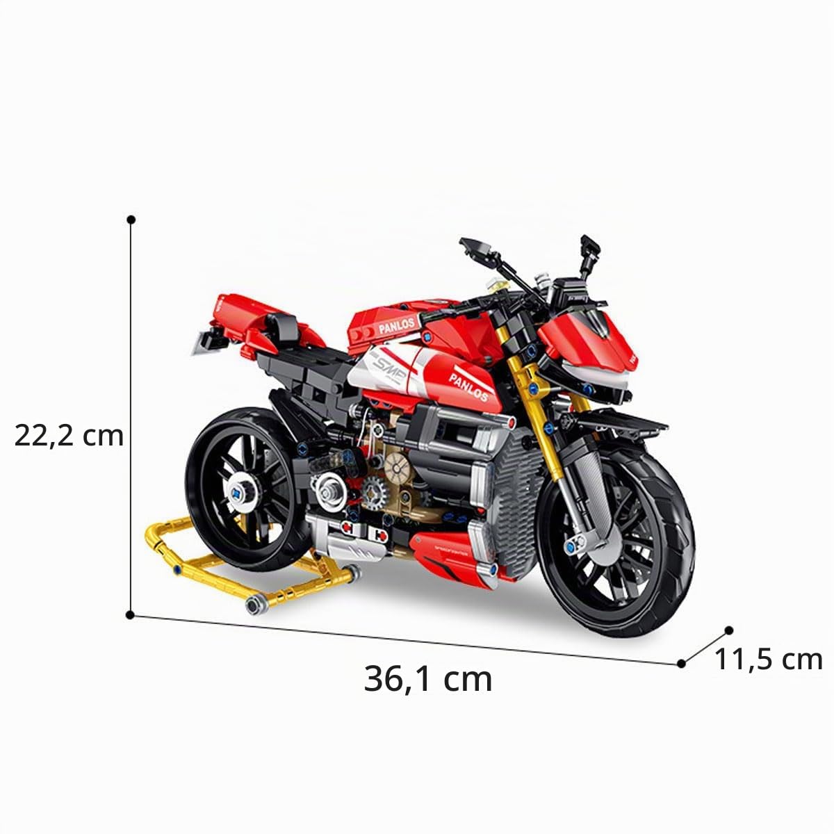 Technik Moto pour Streetfighter V4 SP 981 Pièces Kit de Construction Technique Course Moto Kit de Construction MOC Blocs de Serrage Super Moto Modèle pour Ados et Adultes