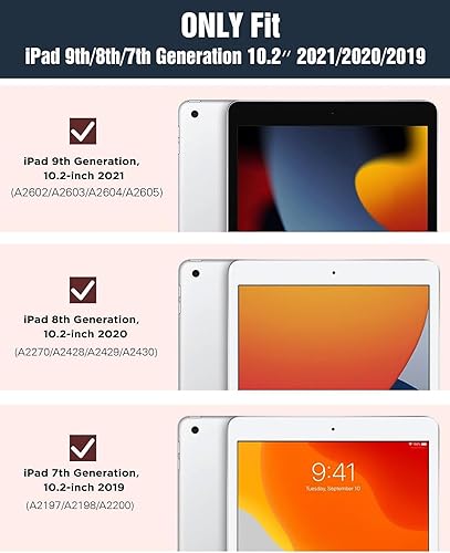Miniatura 8 de LTROP Funda infantil para iPad 10.2 202120202019  Funda para iPad de 9, 8 y 7 generación, con protector de pantalla integrado, a prueba de golpes,