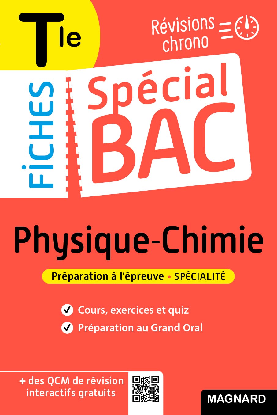 Spécial Bac Fiches Physique-Chimie Tle Bac 2025: Tout le programme en 60 fiches, cours ultra-visuel, schémas-bilans, exercices, quiz et Grand oral
