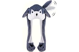 Funny Plush Animal Hat Ear Moving Jumping Hats